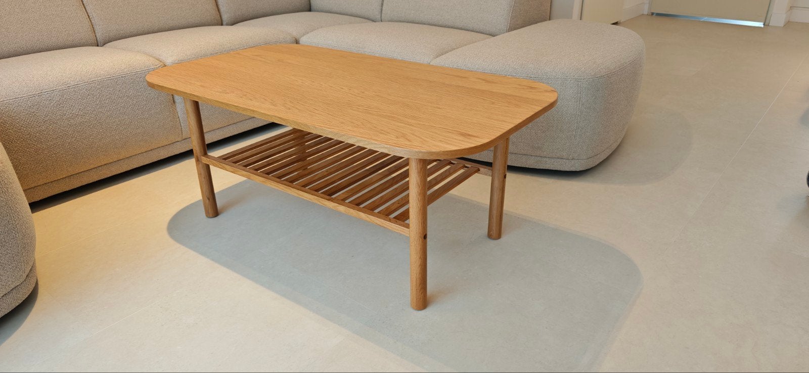 Eiken salontafel - Jysk Lyngvig, Ophalen, 50 – 75, 100 tot 150 cm, Modern, Scandinavisch