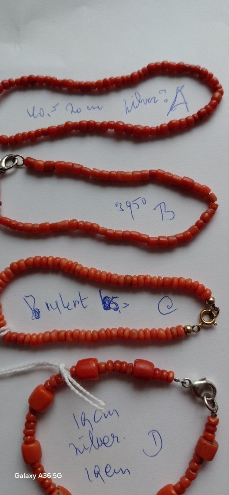 armbanden in div srt en maten,bloedkoraal, Sieraden, Tassen en Uiterlijk, Verzenden, Gebruikt, Rood