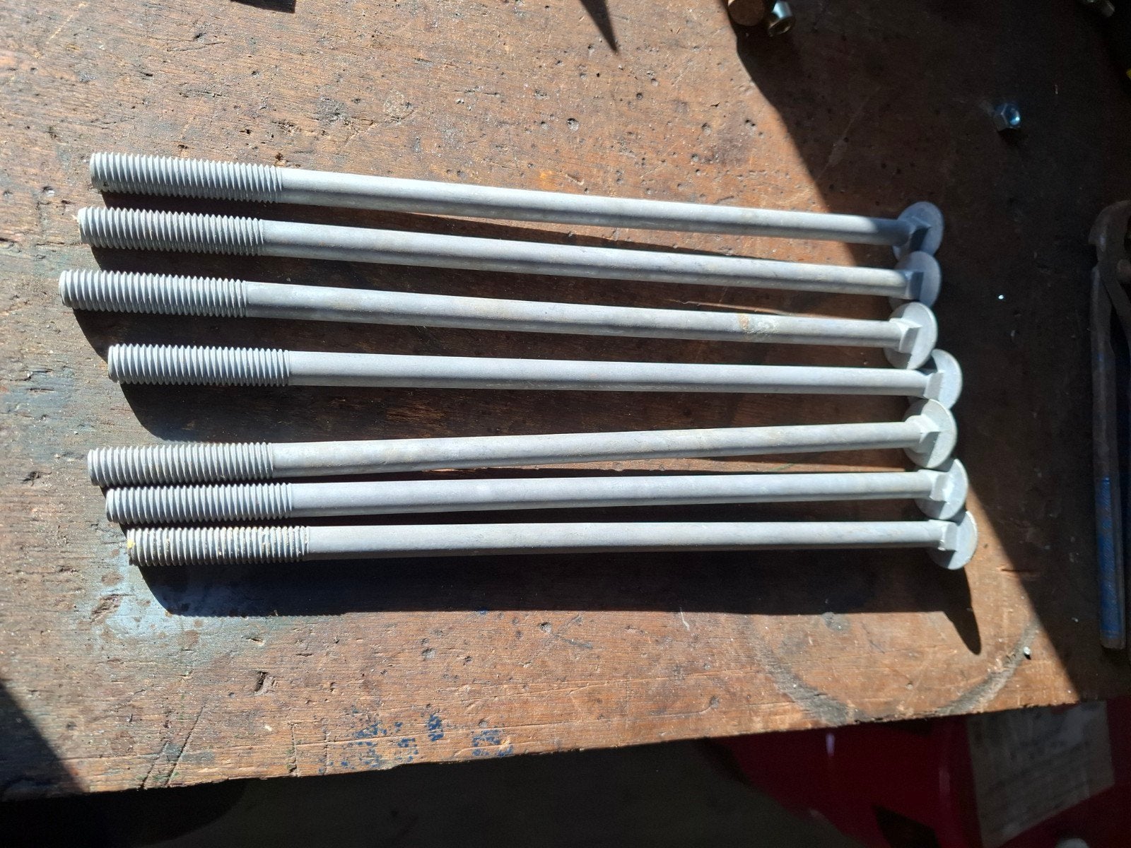 180 stuks termisch verzinkte slotbouten 12 x 320, Ophalen of Verzenden, Nieuw, 250 mm of meer