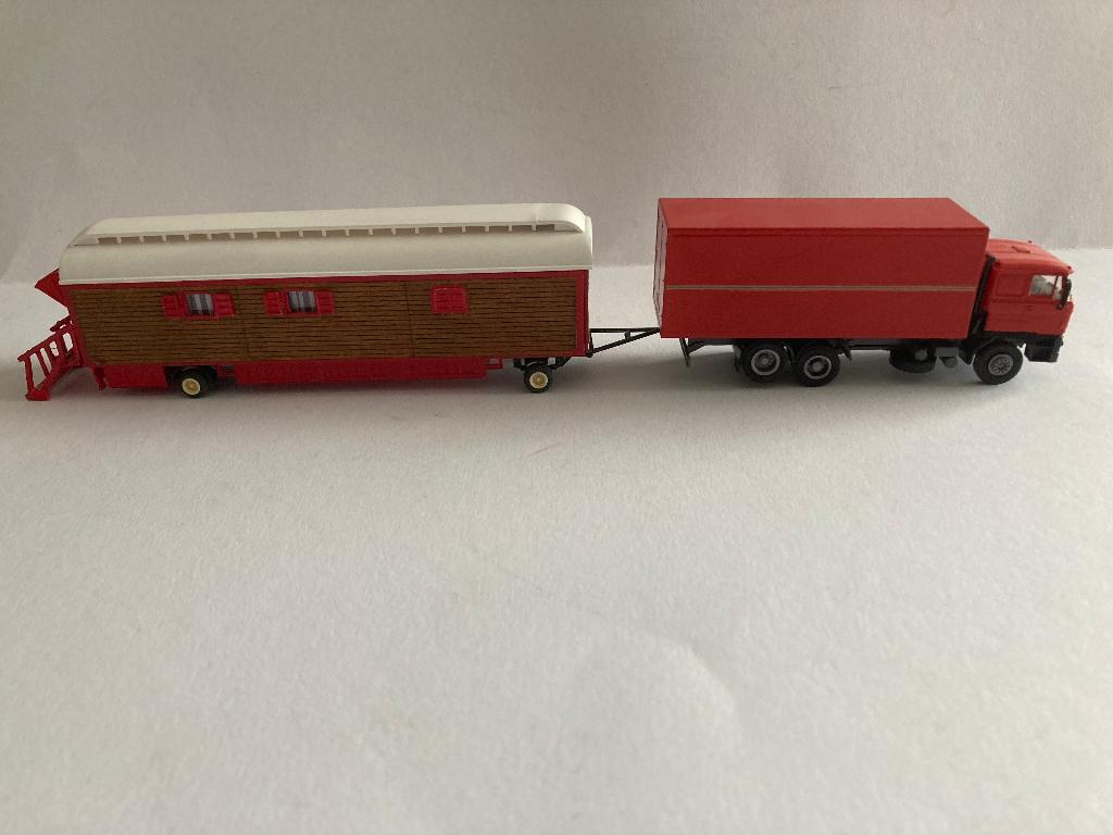 Kermis transport DAF met woonwagen, Ophalen of Verzenden, Zo goed als nieuw, Bus of Vrachtwagen, Overige merken