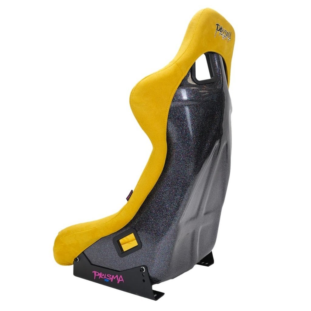 NRG Prisma Kuipstoel sportstoel stoel geel alcantara, Auto diversen, Ophalen of Verzenden