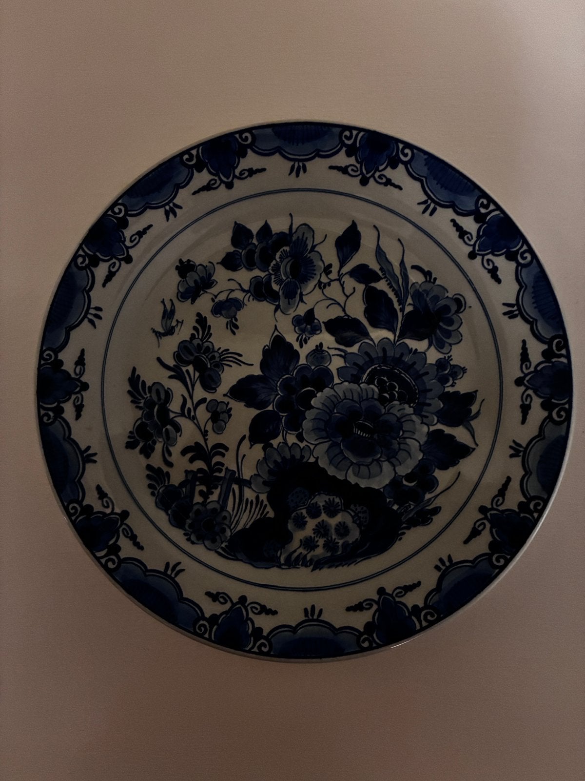 Delfs blauw wandbord Porceleyne fles, Ophalen of Verzenden