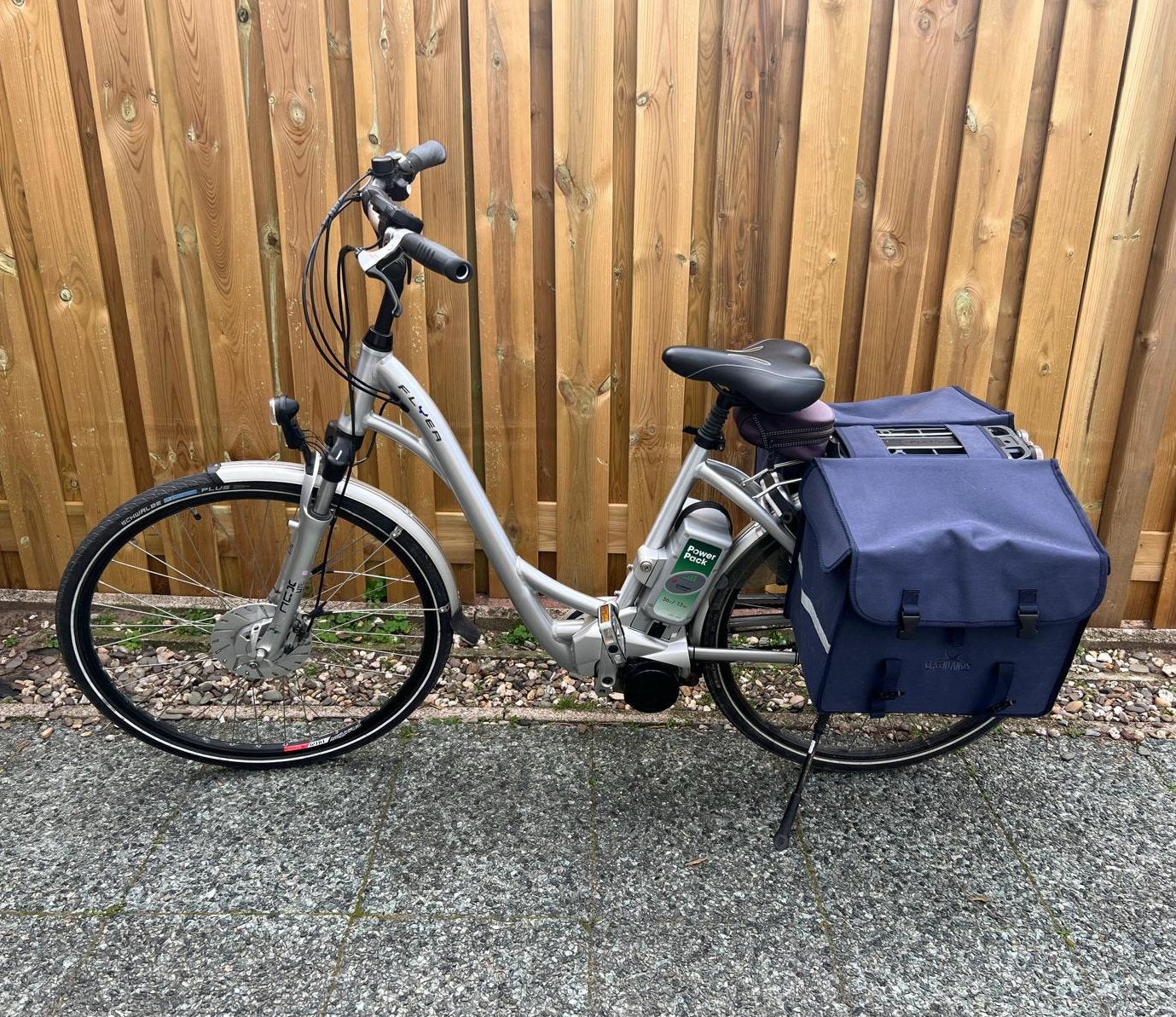Flyer Elektrische Dames fiets Middenmotor Framemaat 53 cm, Zo goed als nieuw, 51 tot 55 cm, 50 km per accu of meer, Ophalen