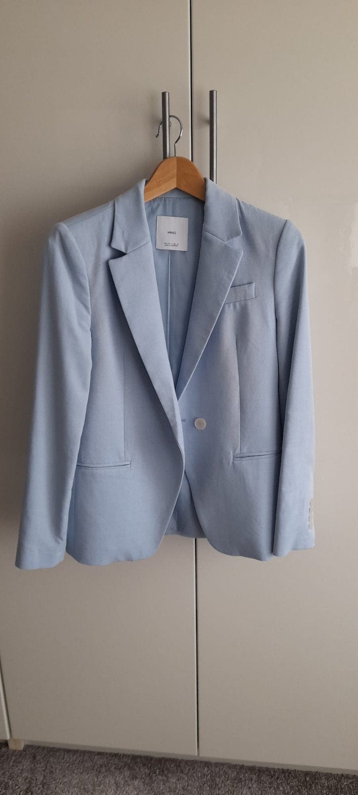 MNG lichtblauwe blazer maat S, Blauw, MNG, Ophalen of Verzenden, Zo goed als nieuw
