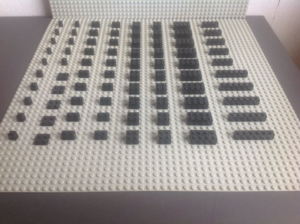 Lego 80 x dikke zwarte lego stenen, diverse maten, Ophalen of Verzenden, Zo goed als nieuw, Losse stenen, Lego