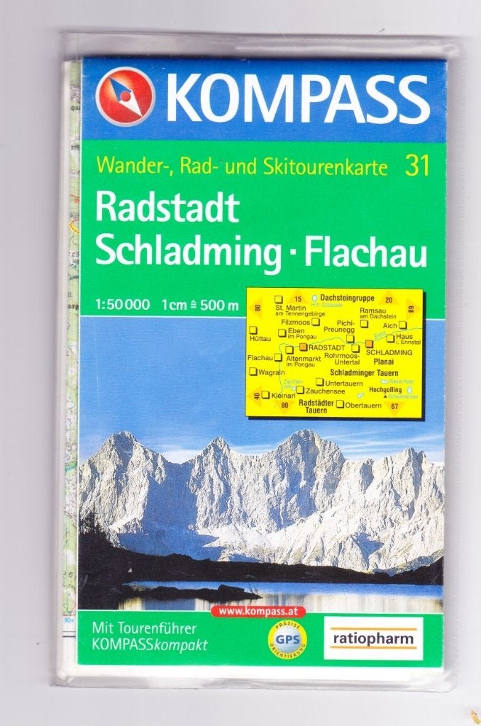 kompass wandelkaart 31 Radstadt Flachau Oostenrijk, Gelezen, 2000 tot heden, Landkaart, Europa Overig