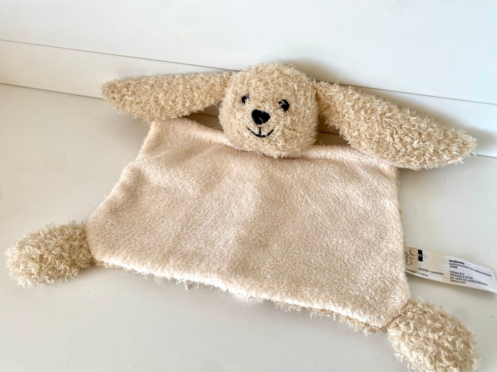 Hema Baby Konijn / hondje Knuffeldoekje - Zo goed als nieuw, Ophalen of Verzenden, Zo goed als nieuw, Overige typen