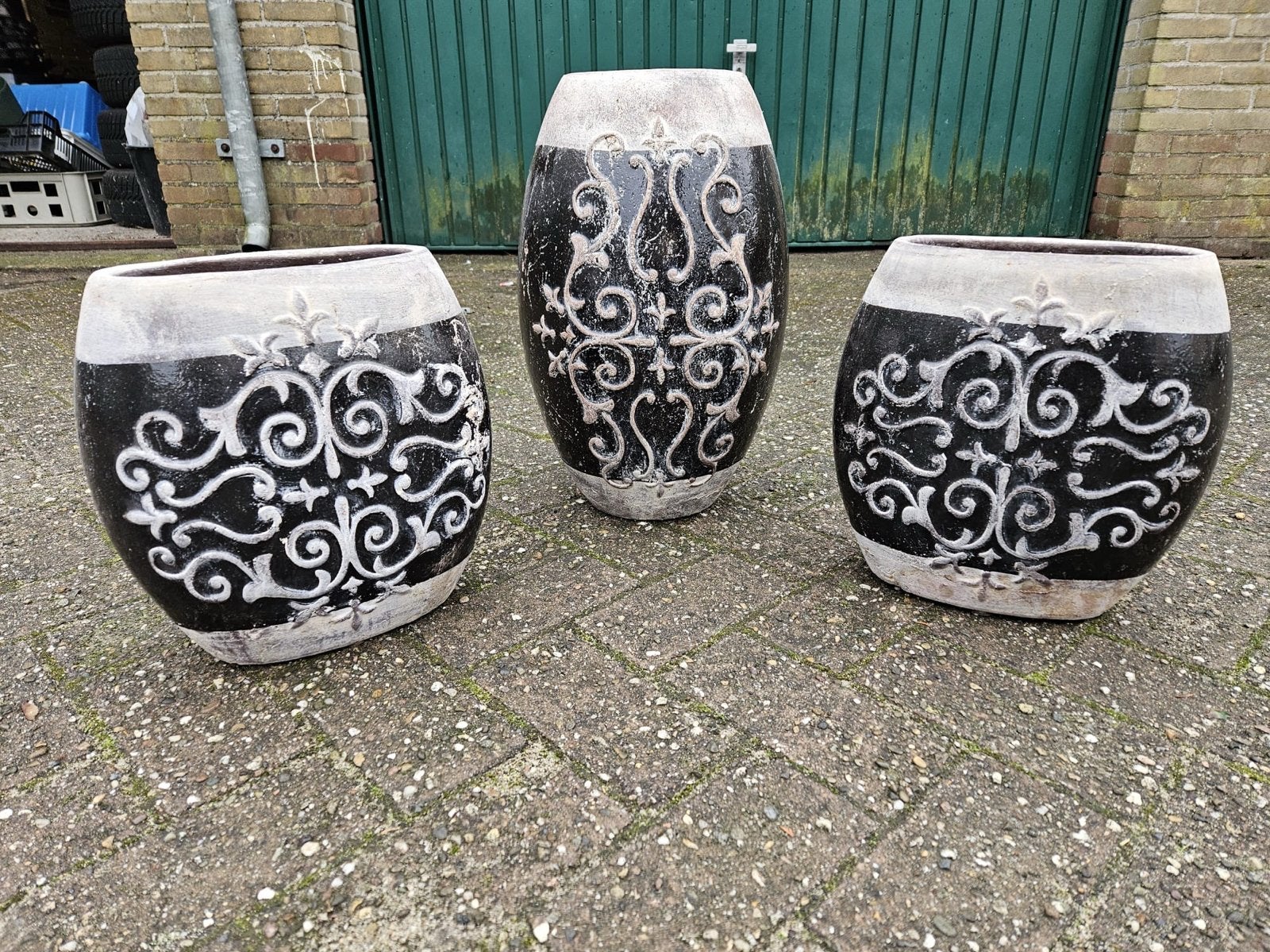 Decoratieve bloempotten set, Overige materialen, Gebruikt, Binnen, Overige vormen