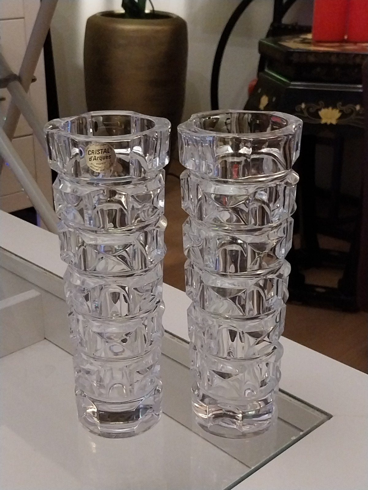 Set van 2 Cristal d'Arques Loodkristallen Vazen, Ophalen of Verzenden