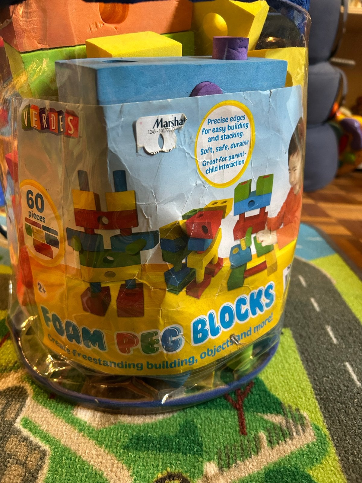Verdes Foam Peg Blocks - 60-delige set, Ophalen, Zo goed als nieuw, Overige merken