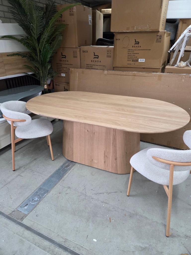 Eettafel Novero Eiken 200 cm van Livingfurn | Bkeus, Ophalen