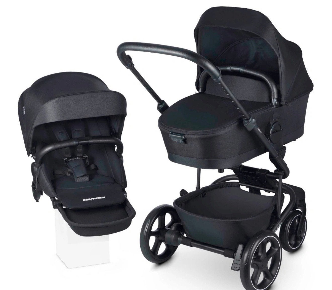 Easywalker Harvey 5 kinderwagen met verhoogadapters, Kinderen en Baby's, Zo goed als nieuw, Kinderwagen, Overige merken, Verstelbare duwstang