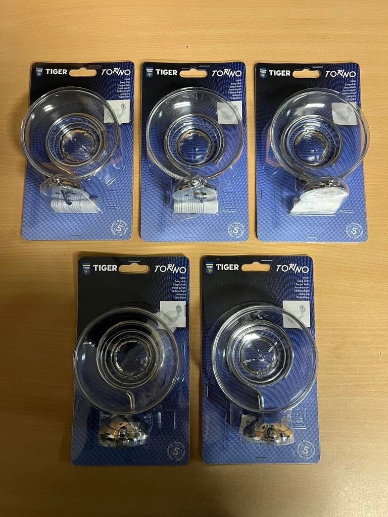 Tiger Torino luxe RVS zeepschaal zeephouder zeepbakje chroom, Ophalen of Verzenden, Nieuw, Chroom, Overige typen