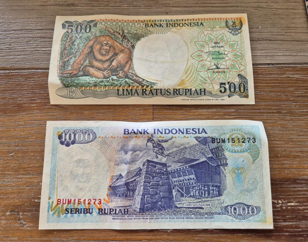 Bankbiljetten Indonesië: 500 en 1000 Rupiah, Ophalen of Verzenden, Zuidoost-Azië, Setje