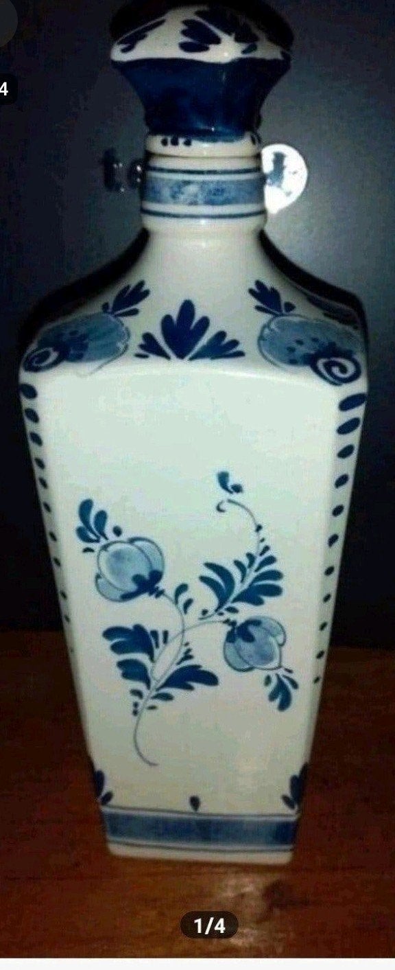 Delfts Blauw Fles M.V. Wilpen Holland, Ophalen of Verzenden