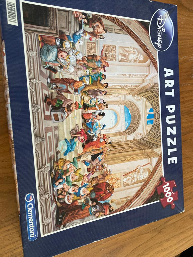 Disney Art Puzzel 1000 stukjes Clementoni, Ophalen, 500 t/m 1500 stukjes, Nieuw, Legpuzzel