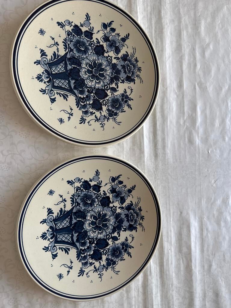 2 Royal Goedewaagen Blue Delft Handwork borden, Antiek en Kunst, Verzenden
