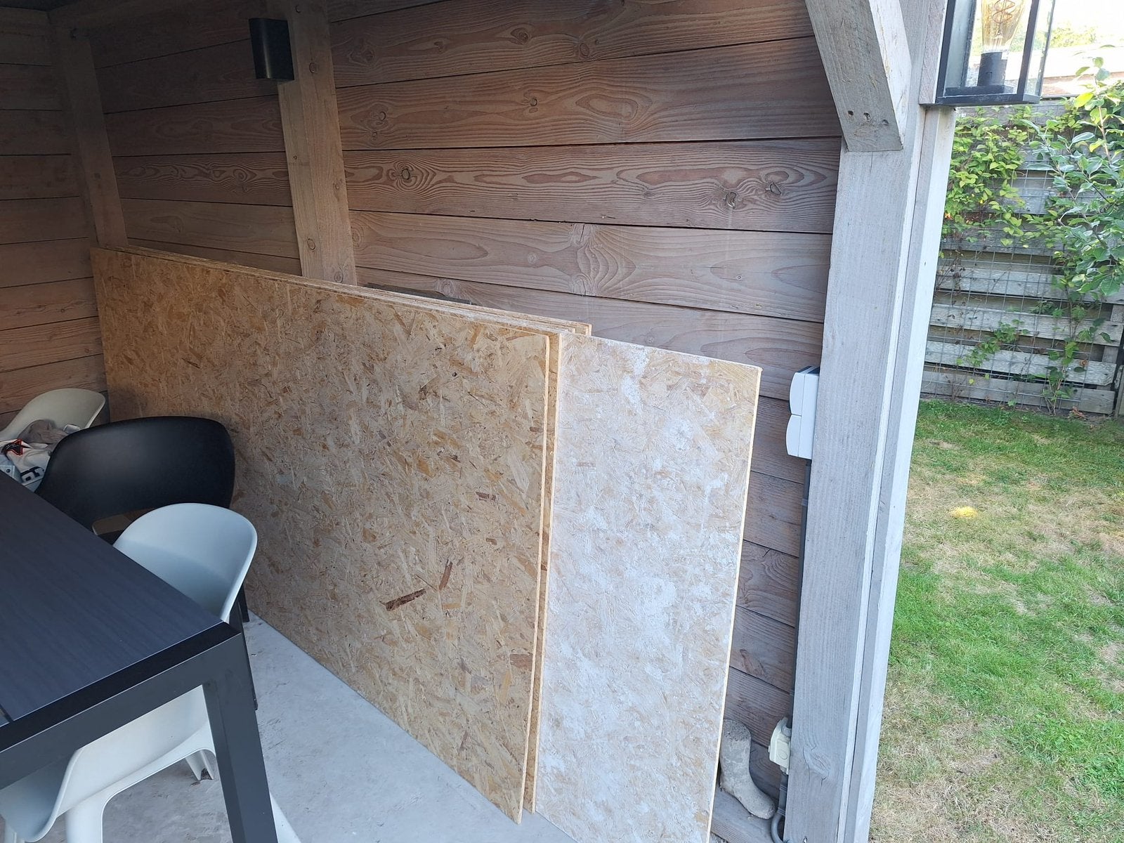 8 OSB platen, Tuin en Terras, Tuinhuizen, Ophalen, Zo goed als nieuw, Kunststof, Minder dan 250 cm
