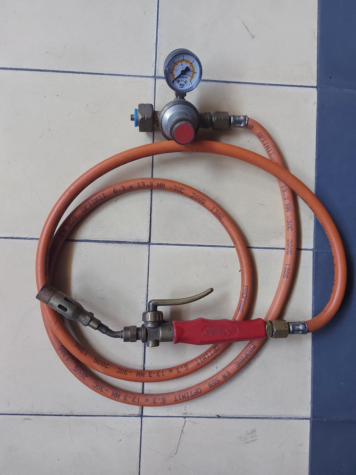 Exact brander voor butaan of propaan met extra kop, Ophalen of Verzenden, Gebruikt