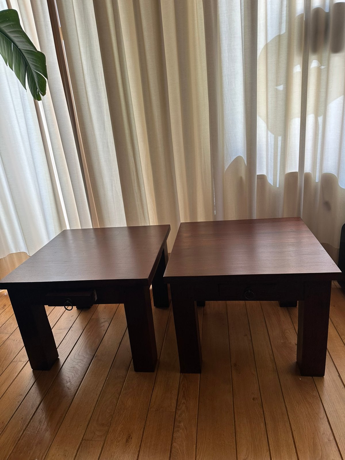 Salon - bijzettafel 2 suks, Huis en Inrichting, Ophalen, Zo goed als nieuw, Vierkant, 50 tot 100 cm