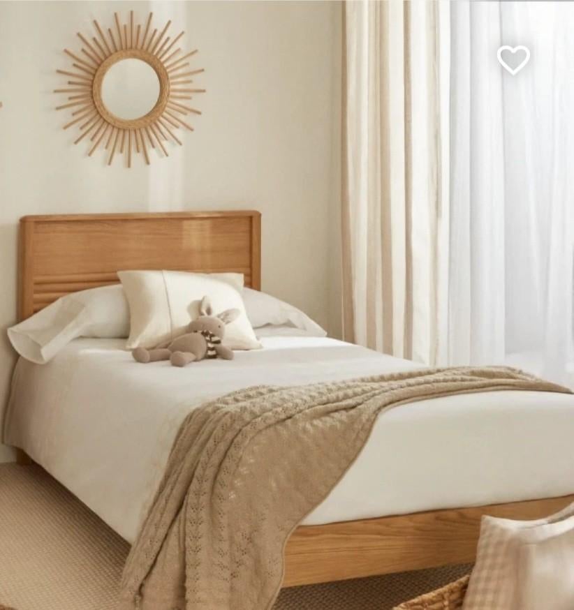 NIEUW! B-keus Kave Home bed Lenon 90x200cm, Ophalen, 90 cm, Eenpersoons, Kave Home