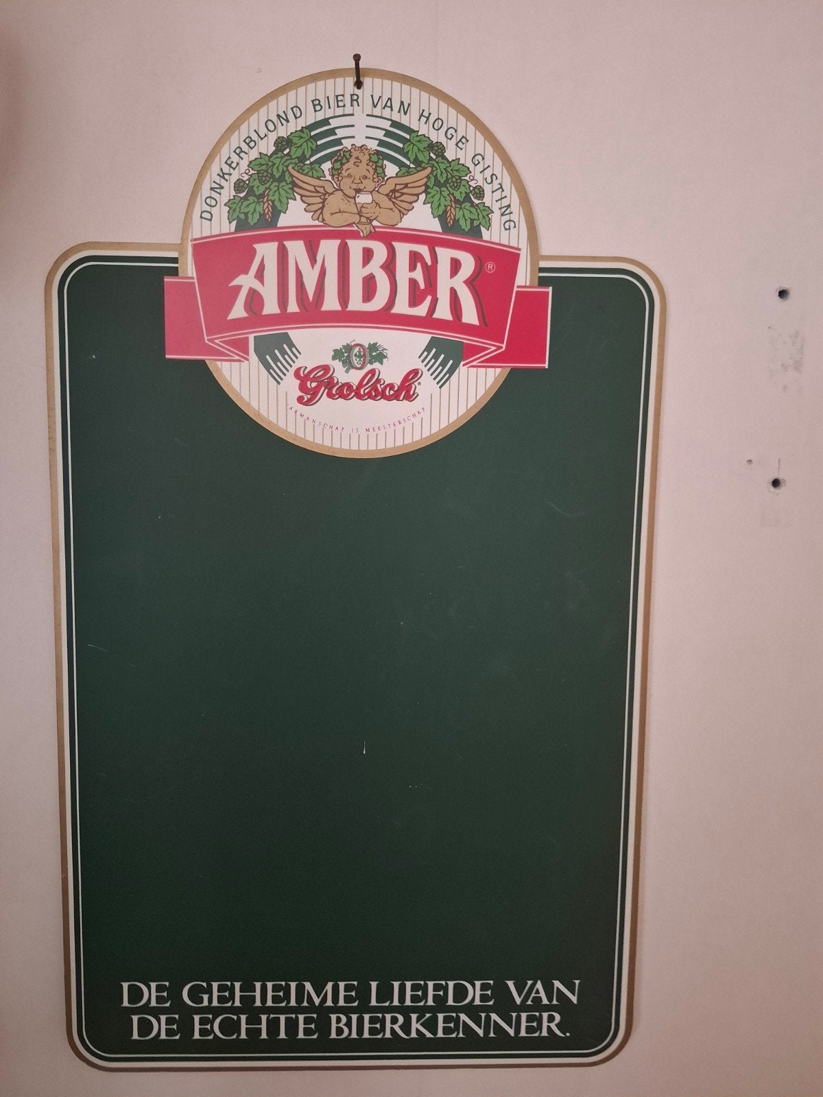 Grolsch bord, Ophalen of Verzenden, Zo goed als nieuw, Reclamebord, Plaat of Schild, Grolsch
