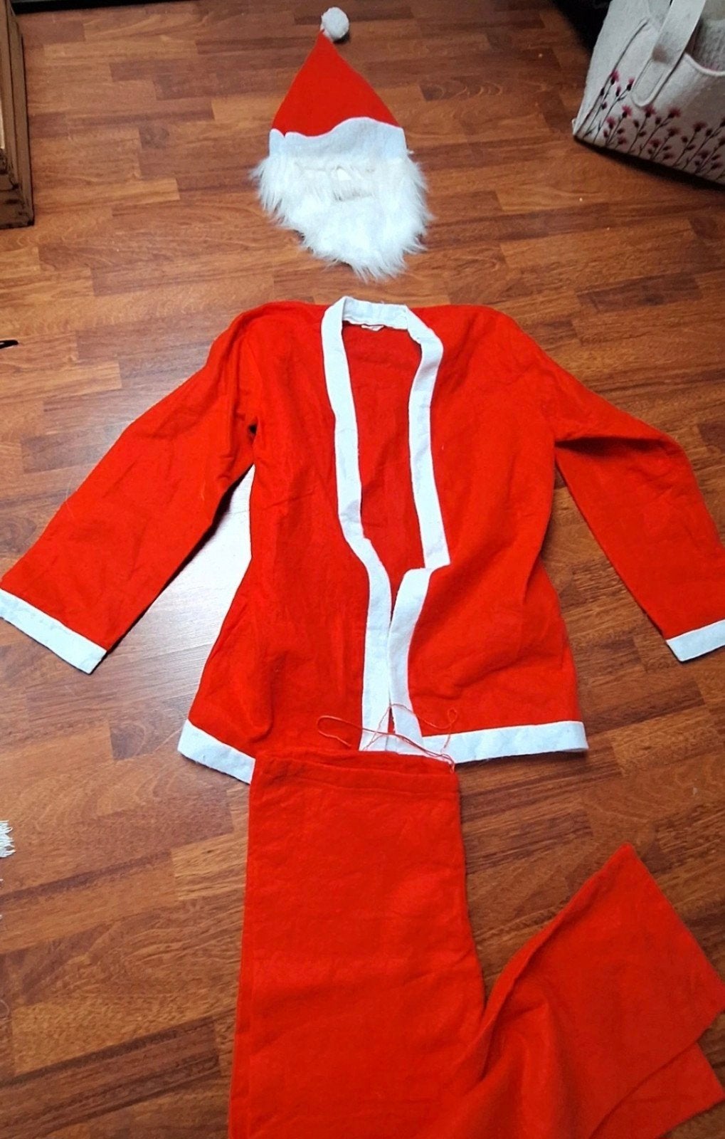 Kerstman Pak Maat M - Compleet met Baard en Muts, Ophalen of Verzenden, Zo goed als nieuw, Kostuum, Kerst of Sinterklaas