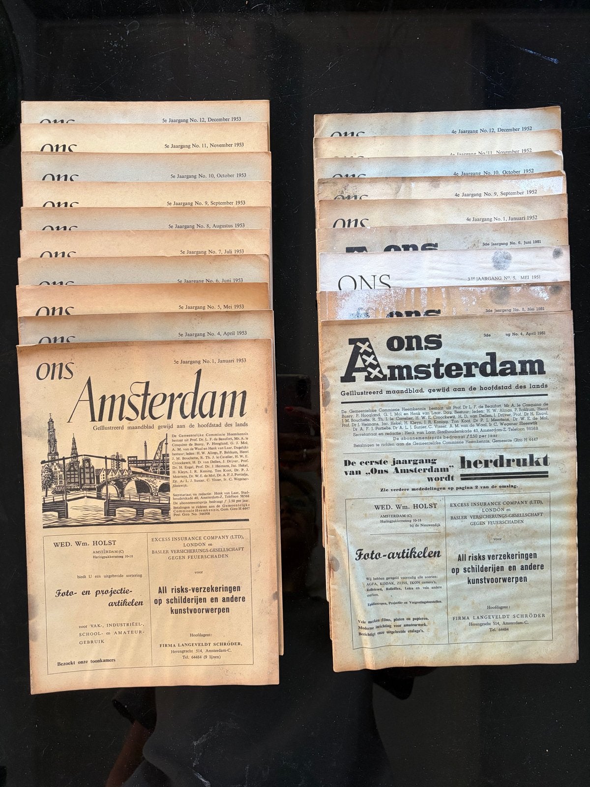 Ons Amsterdam Tijdschriften - Jaren 1952 & 1953, Boeken, Tijdschriften en Kranten, Ophalen of Verzenden, Gelezen, Overige typen