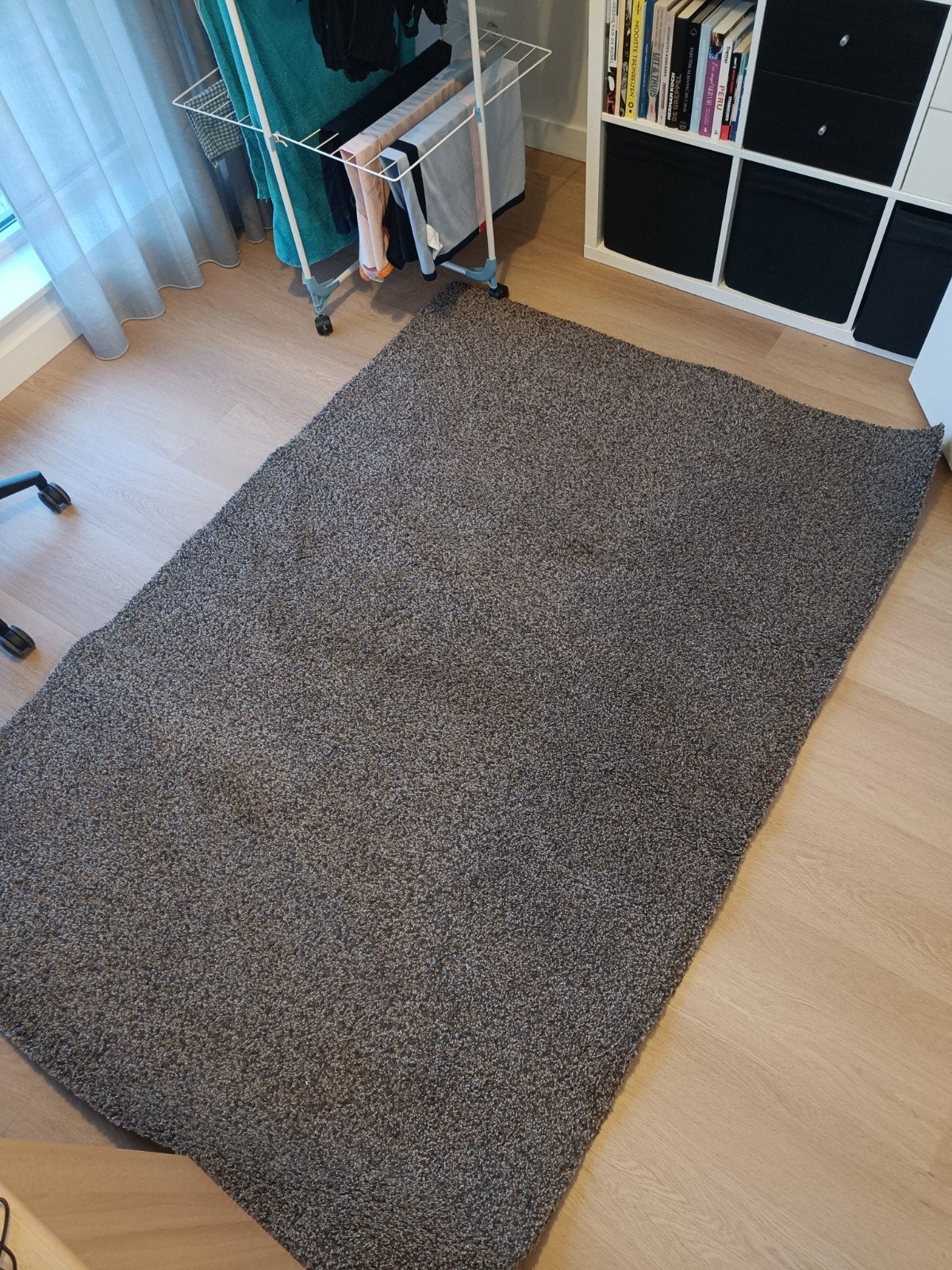 IKEA ADUM Vloerkleed - Bruin/Grijs - 133x195 cm, Ophalen, 100 tot 150 cm, Grijs, Zo goed als nieuw