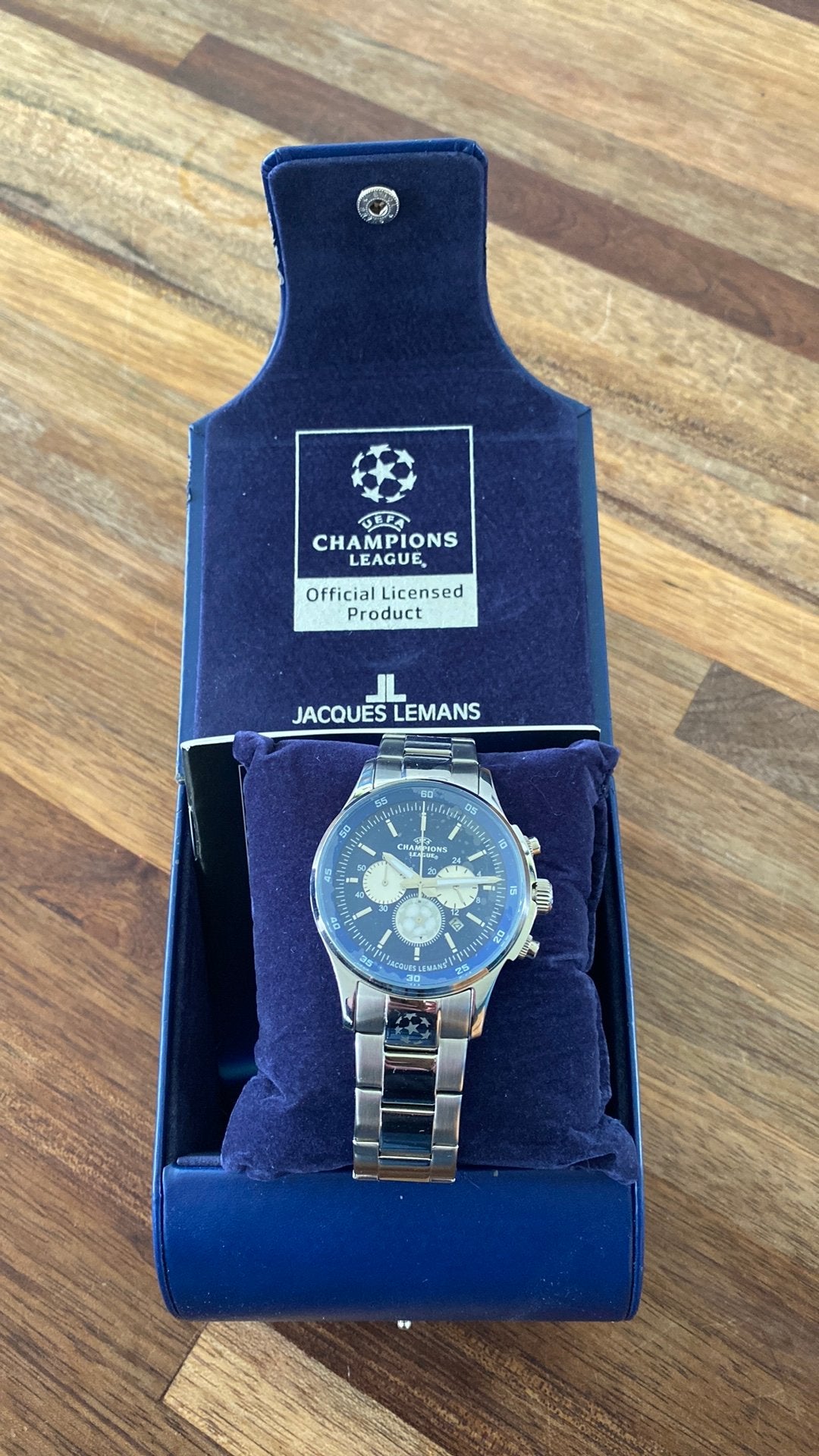 Champions league Jacques Lemans horloge, Overige merken, Staal, Staal, Polshorloge