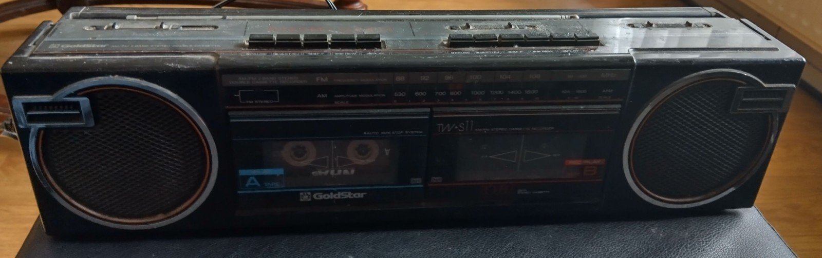 Vintage Goldstar Stereo Dubbel Cassette Recorder Jaren '80, Audio, Tv en Foto, Ophalen of Verzenden