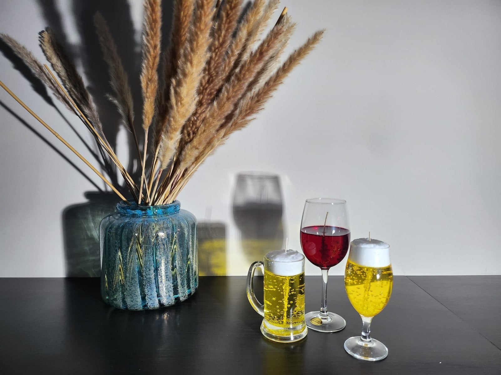 Unieke Decoratie Kaarsen in Glas: Bier en Wijn Design, Huis en Inrichting, Overige materialen, Wit, Nieuw, Ophalen of Verzenden