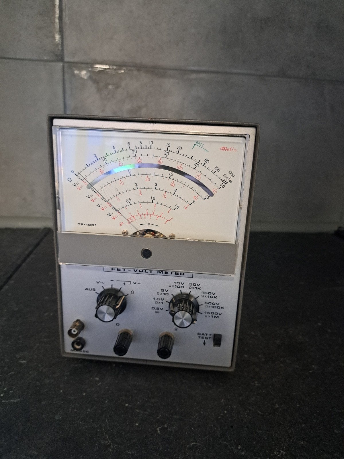 Metha TF-1001 FET-Voltmeter - Vintage Multimeter, Ophalen of Verzenden, Gebruikt, Multimeter