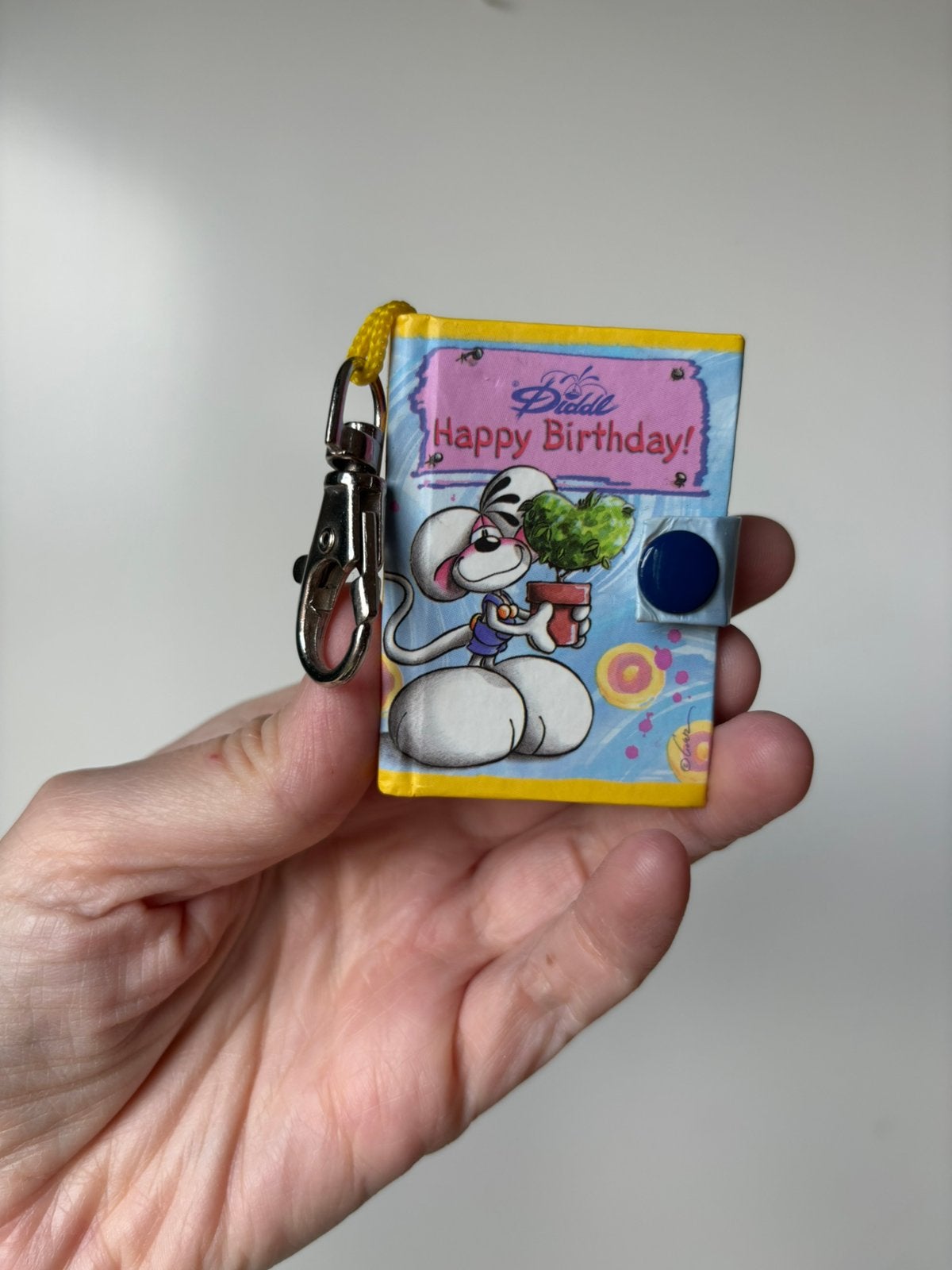 Diddl sleutelhanger boekje happy birthday nummer 24 zeldzaam, Verzamelen, Verzenden, Zo goed als nieuw, Papier, Kaart of Schrift