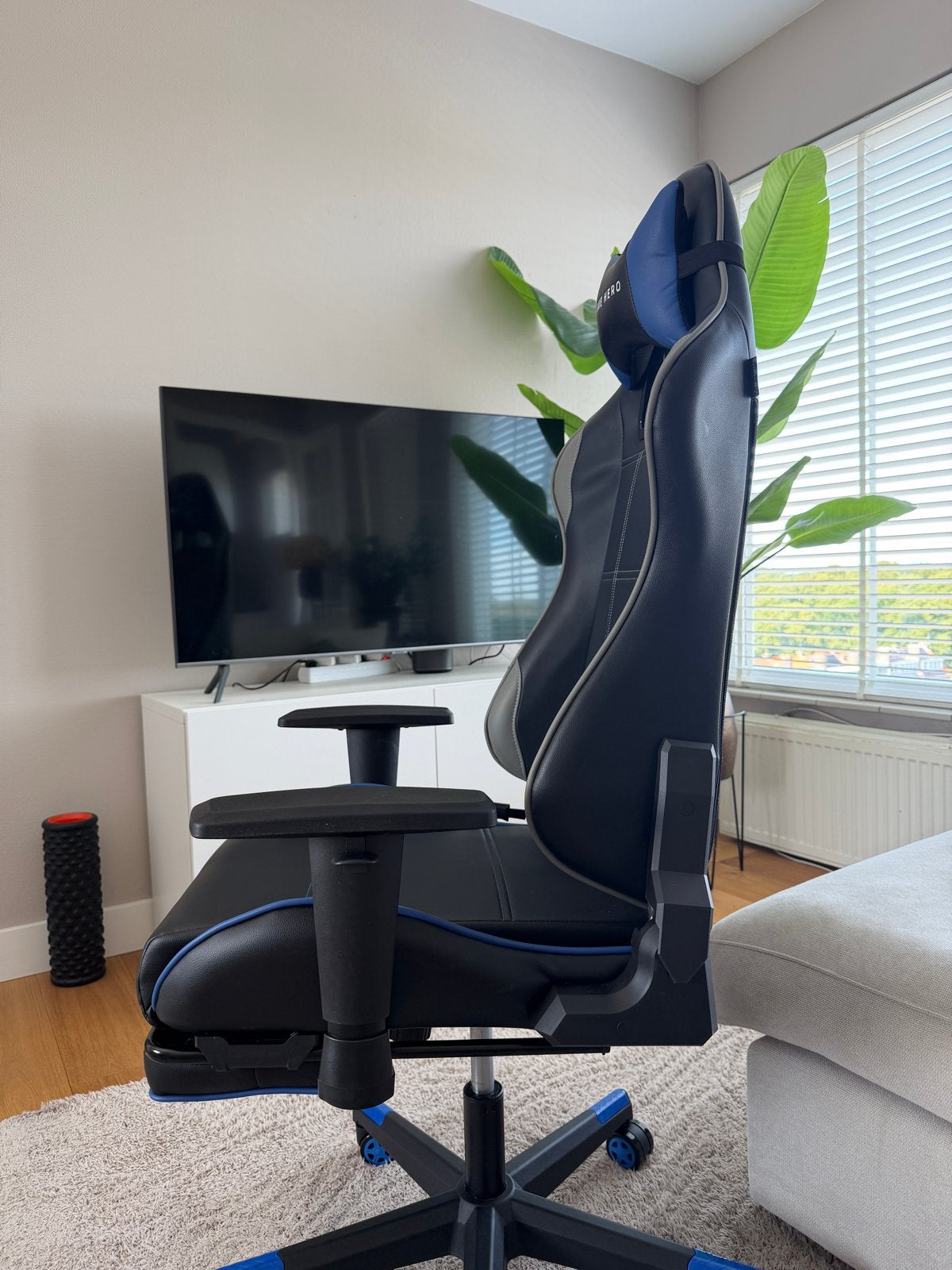 Game Hero Winner X1 Gamestoel - Blauw/grijs/zwart, Ophalen, Kunststof, Zwart, Zo goed als nieuw