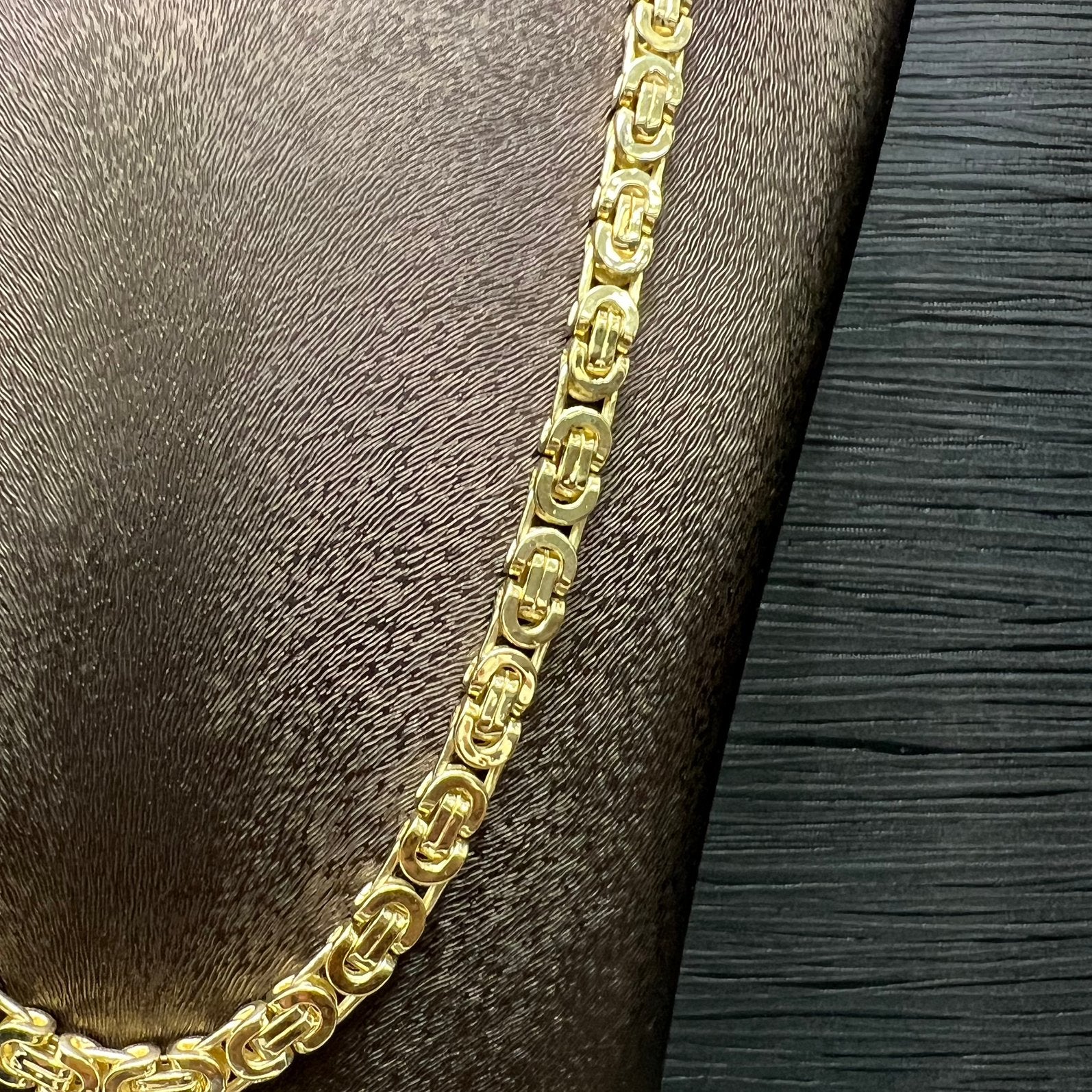 14 karaat gouden ketting met armband set koningsschakel, Ophalen of Verzenden, Nieuw, Goud