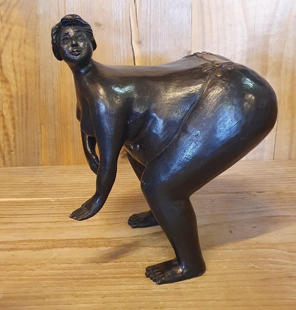 DIKKE DAMES / BRONZEN BEELDEN / 2 modellen, Ophalen of Verzenden, Handgemaakt, Brons, Vrouw