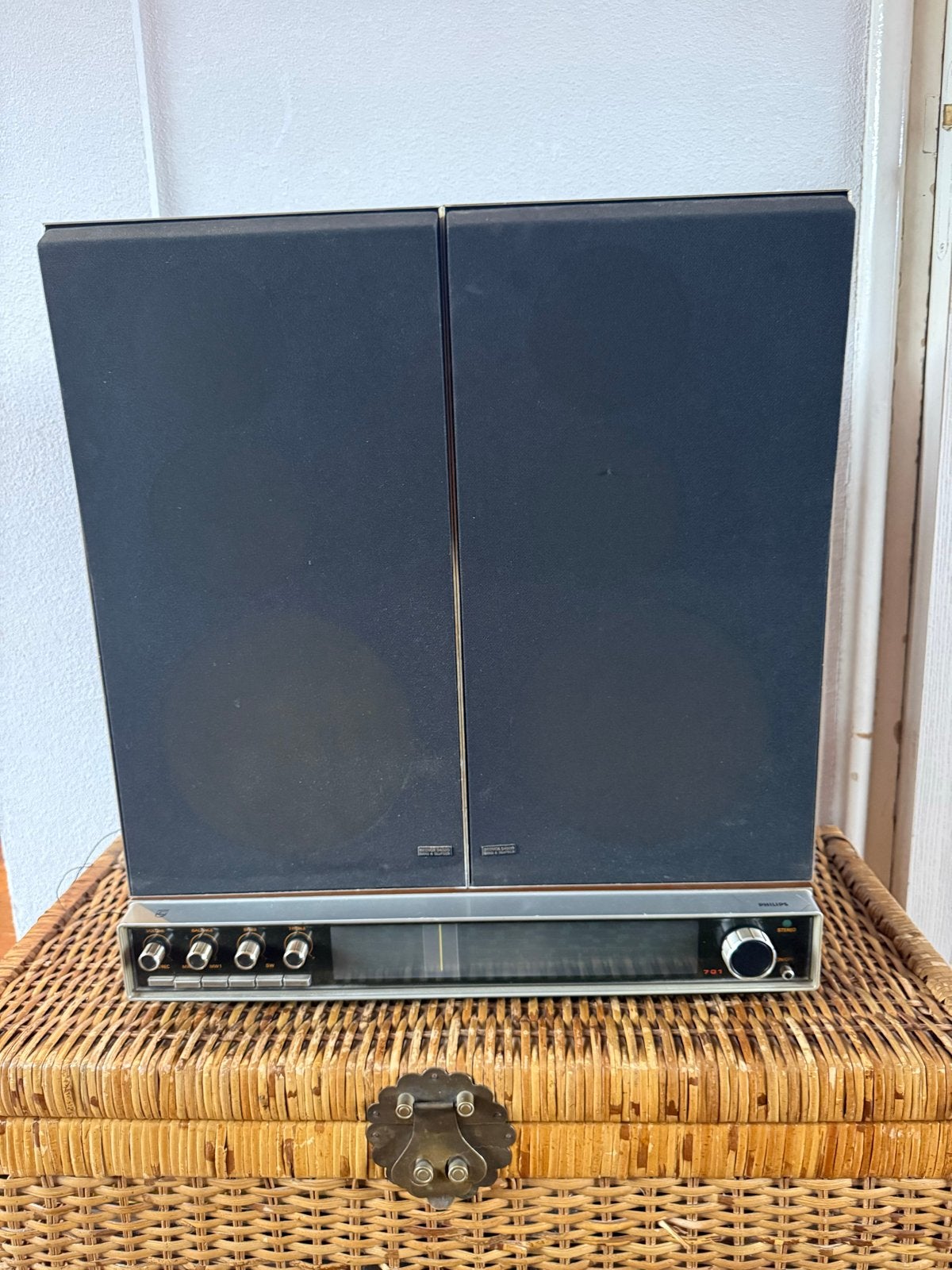 Teakhouten B&O Beovox S4500 speakers met Philips 701 ontvang, Gebruikt, Tuner of Radio, Bang & Olufsen, Losse componenten