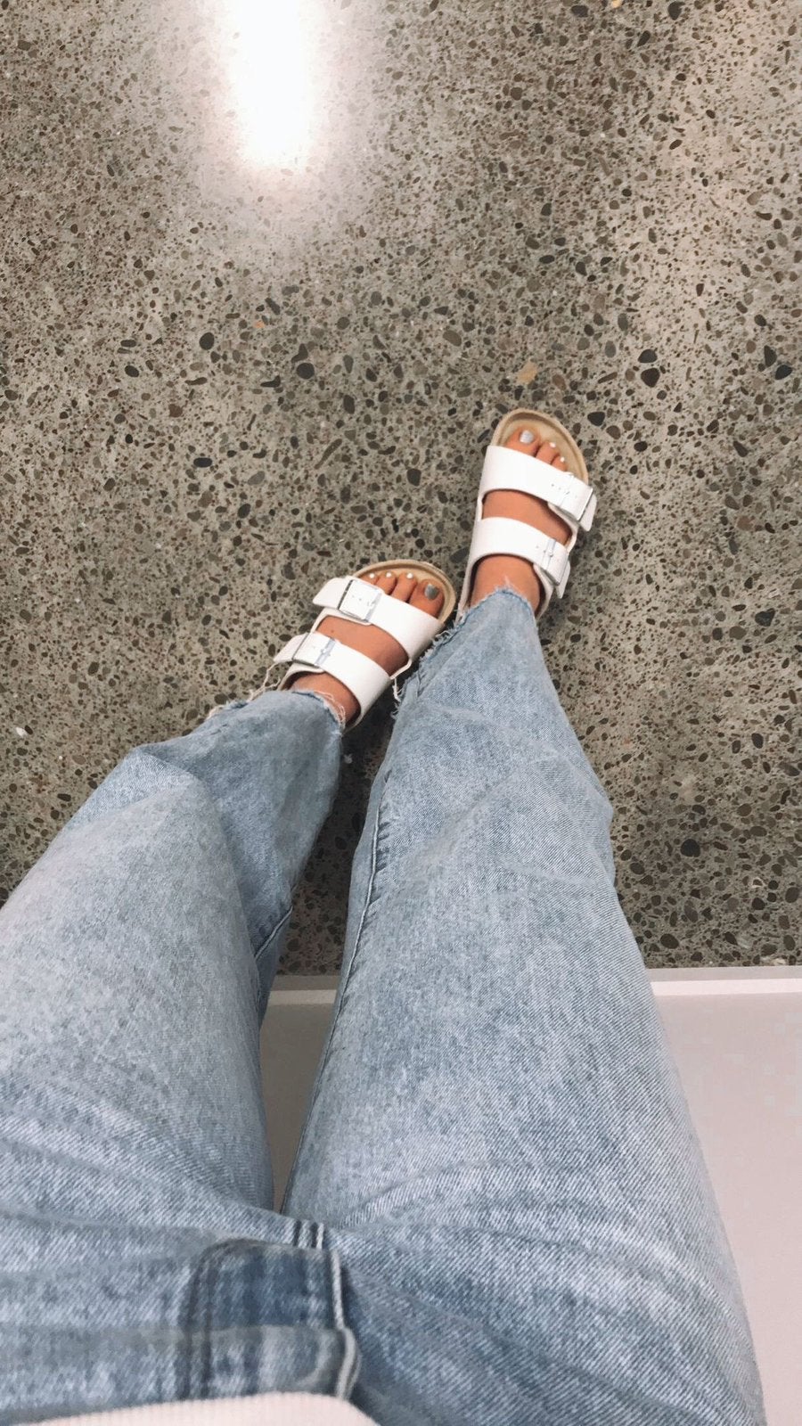 Witte Arizona Birkenstock, Ophalen of Verzenden, Zo goed als nieuw, Wit