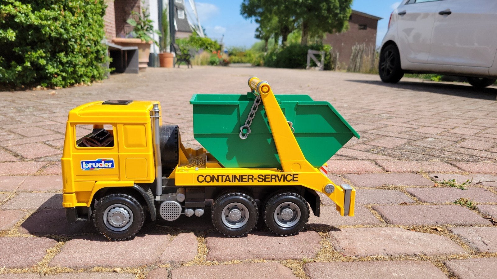 Bruder Container vrachtwagen, Ophalen of Verzenden, Gebruikt