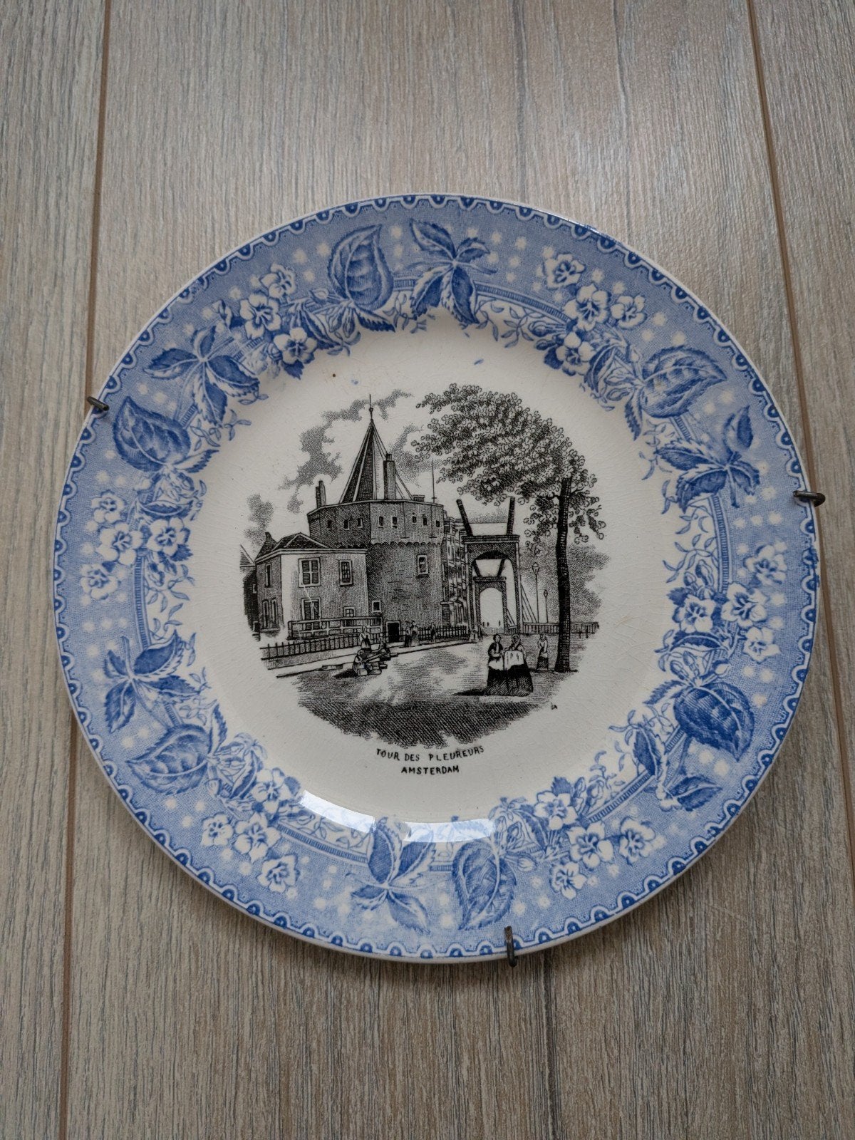 Antiek decoratief bord - Chinees patroon, Wm Adams 1780, Ophalen