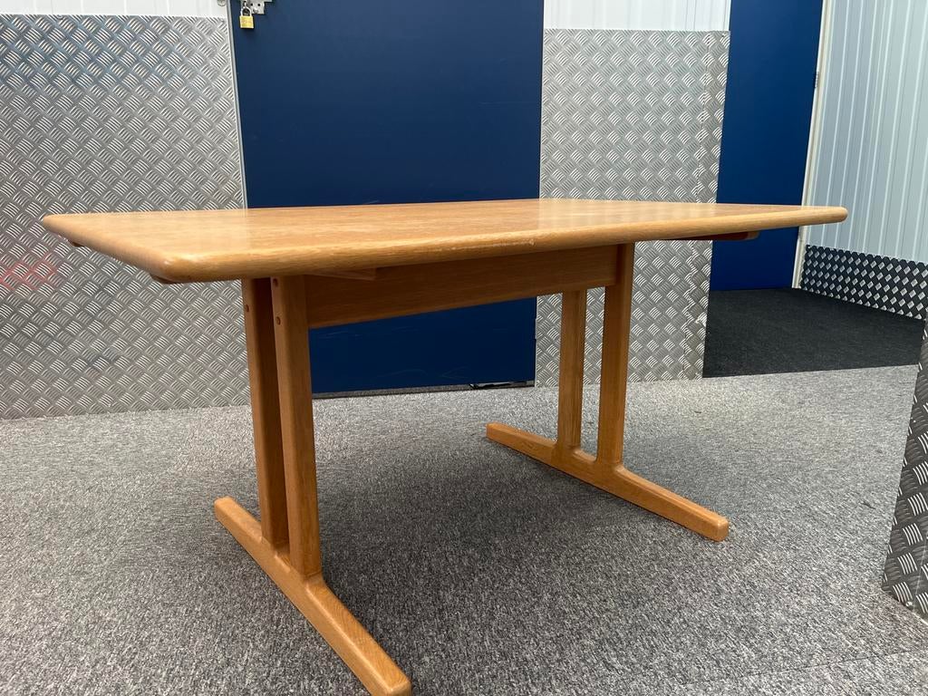 Vintage KP Møbler Eikenhouten Eettafel - Made in Denmark, Huis en Inrichting, Tafels | Eettafels, Ophalen, Gebruikt, 100 tot 150 cm