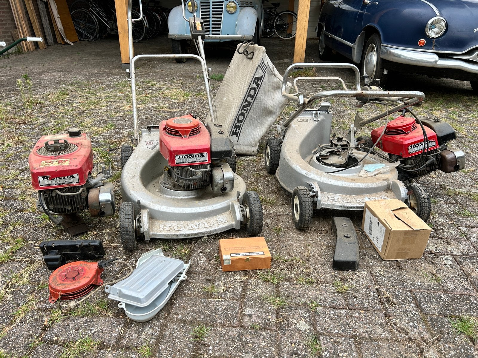2x Honda HR21 met 3 blokken, Ophalen, Cirkelmaaier, Gebruikt, 50 cm of meer