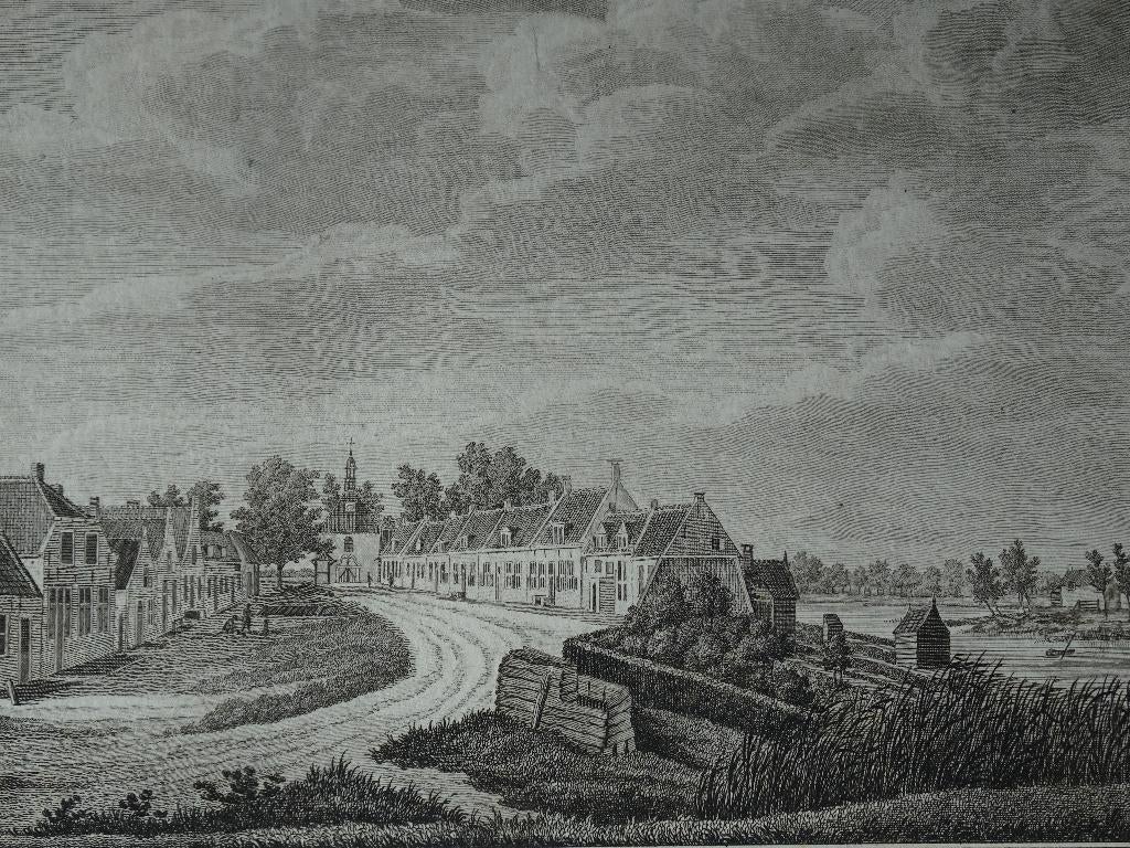 Ets Nieuw Vossemeer, Steenbergen, Brabant, L. Brasser, Verzenden, Stadsgezicht, Gravure, Origineel