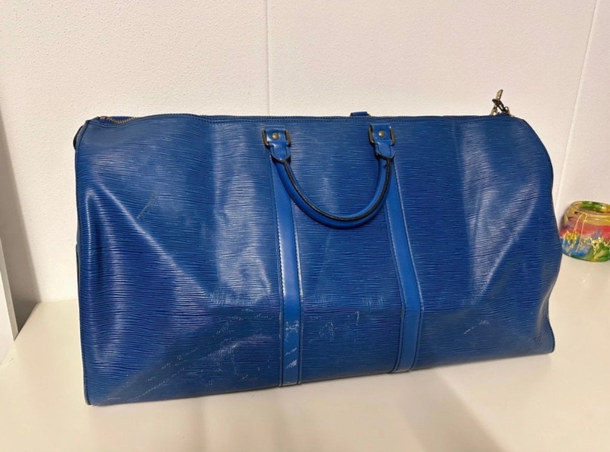 Louis Vuitton Keepall 55 Blauw Epi Leer Reistas, Sieraden, Tassen en Uiterlijk, Tassen | Reistassen en Weekendtassen, Ophalen