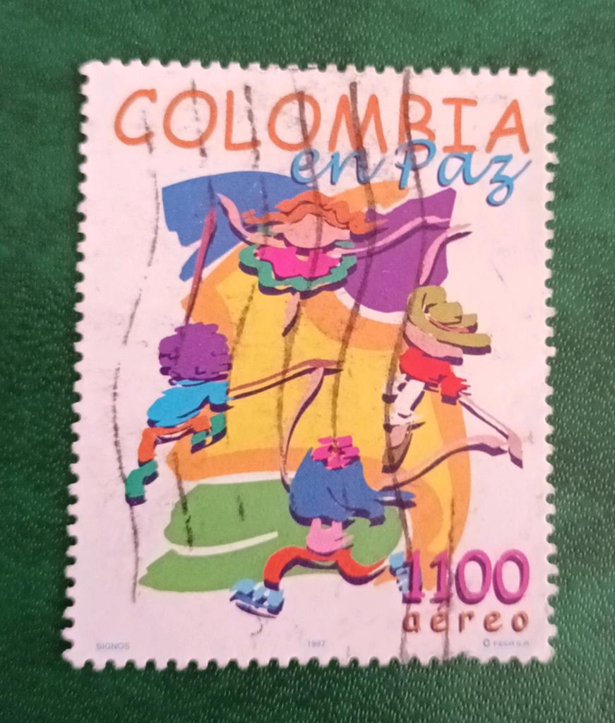 Colombia 1997 pz peace, Verzenden, Gestempeld, Zuid-Amerika