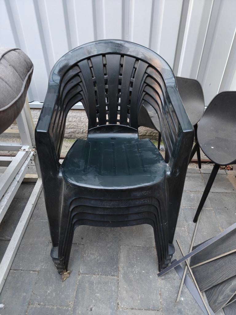 5 Jardin kunststof kuipstoelen, Tuin en Terras, Ophalen