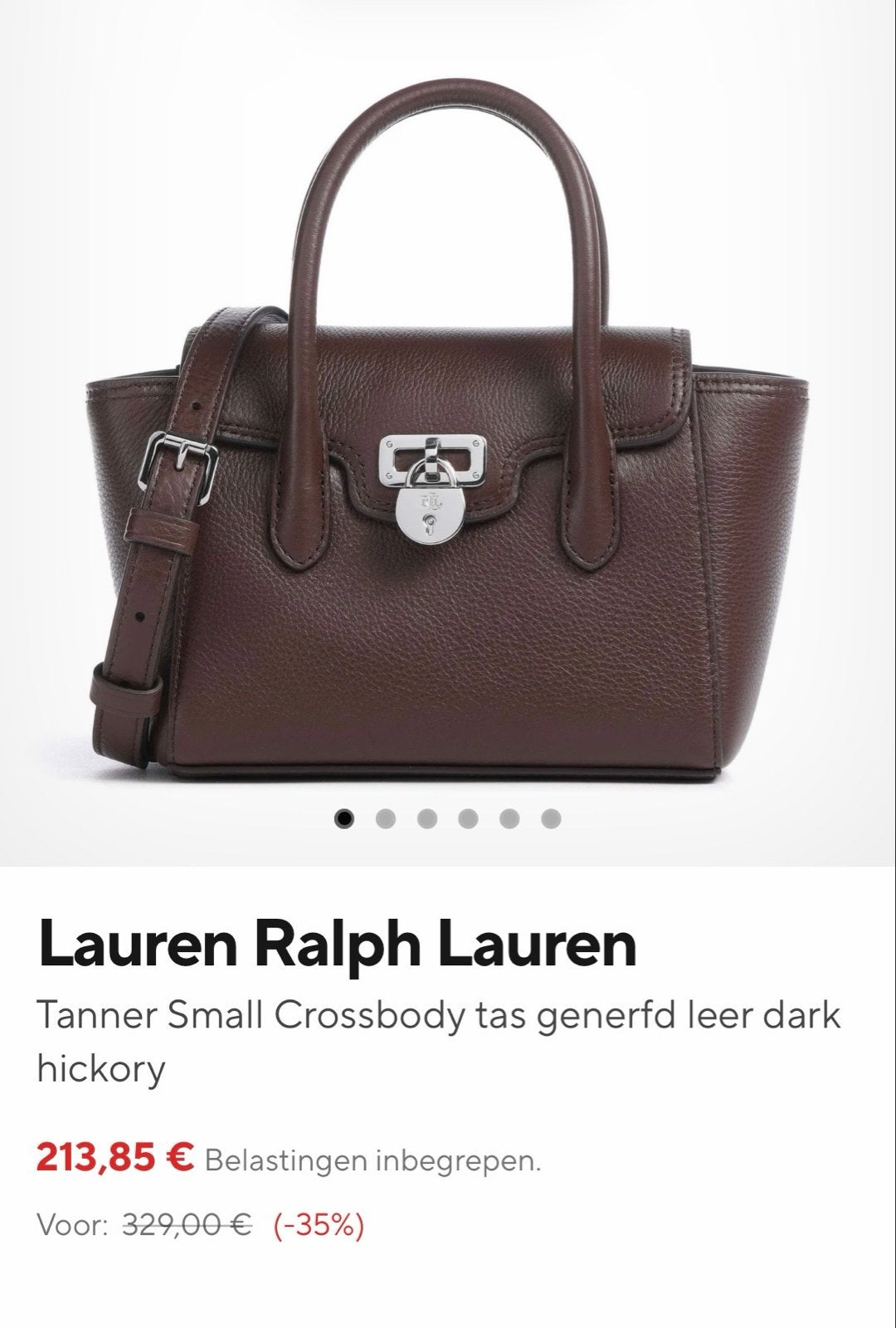 Nieuw Ralph Lauren Tanner Small Crossbody tas bruin, Ophalen of Verzenden, Nieuw, Bruin, Schoudertasje