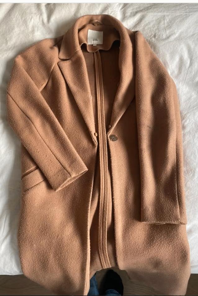 Bruine lange jas, Bruin, River Island, Ophalen of Verzenden, Maat 36 (S)