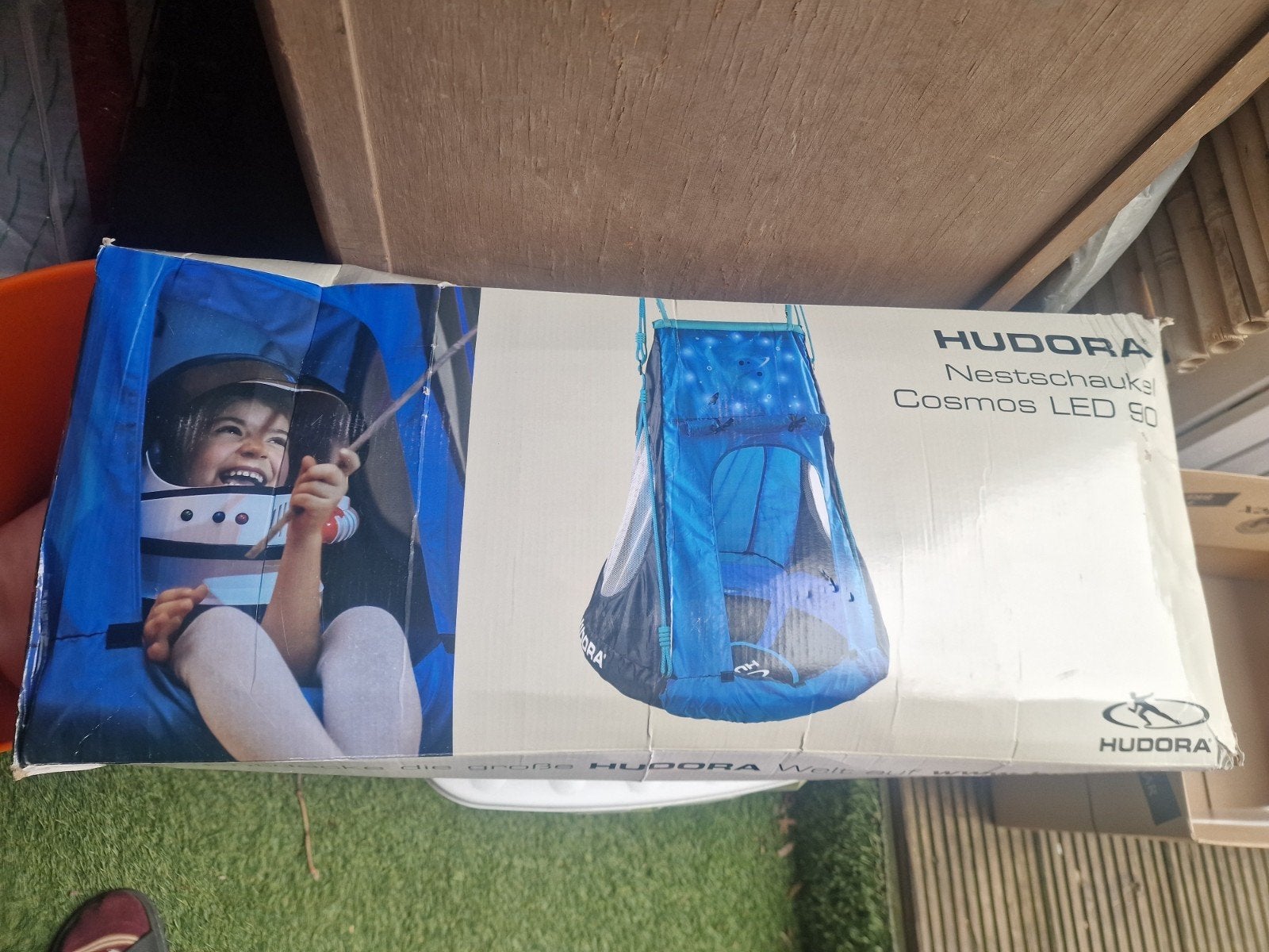 Hudora Nestschommel Cosmos LED 90 - Blauw (Nieuw), Ophalen of Verzenden, Nieuw, Schommel